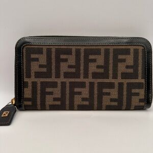 Fendi Black and Brown Wallet